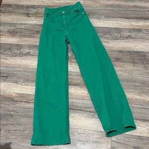 H&M Dividend Women’s Green Wide-Leg Jeans